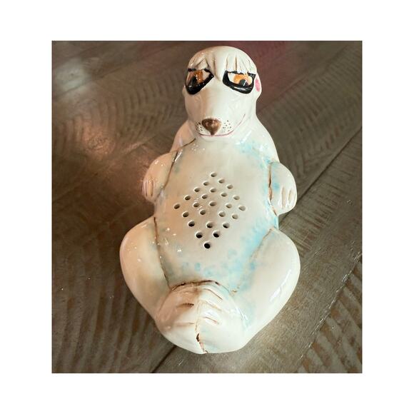 Vtg 1979 Polar Bear Ceramic Refrigerator Deodorizer Baking Soda Holder 5.5" - Picture 2 of 6